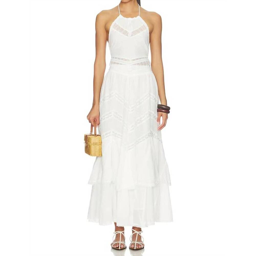 NEW FOR LOVE & LEMONS lou maxi skirt in white